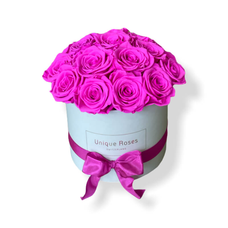 Infinity "UNIQUE ROSES" Rund Medium Pink & Hellgrau - Rosenbörse