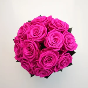 Infinity Crackle – Edle Keramikschale mit Infinity-Rosen in Magenta – Bild 2